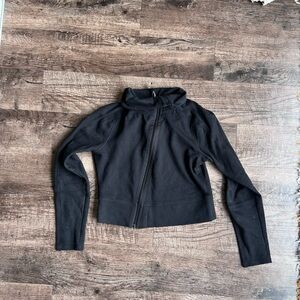 Kyodan Classic Black Cropped Zip-Up Jacket